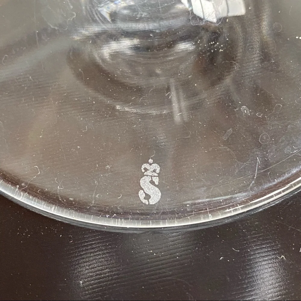 Spiegelau Wine Glasses 8-7/8” Pair Of Older Crown‎ S Logo 14 Oz.
